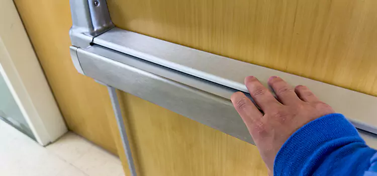 Installing a Push Bar on a Door Valparaiso